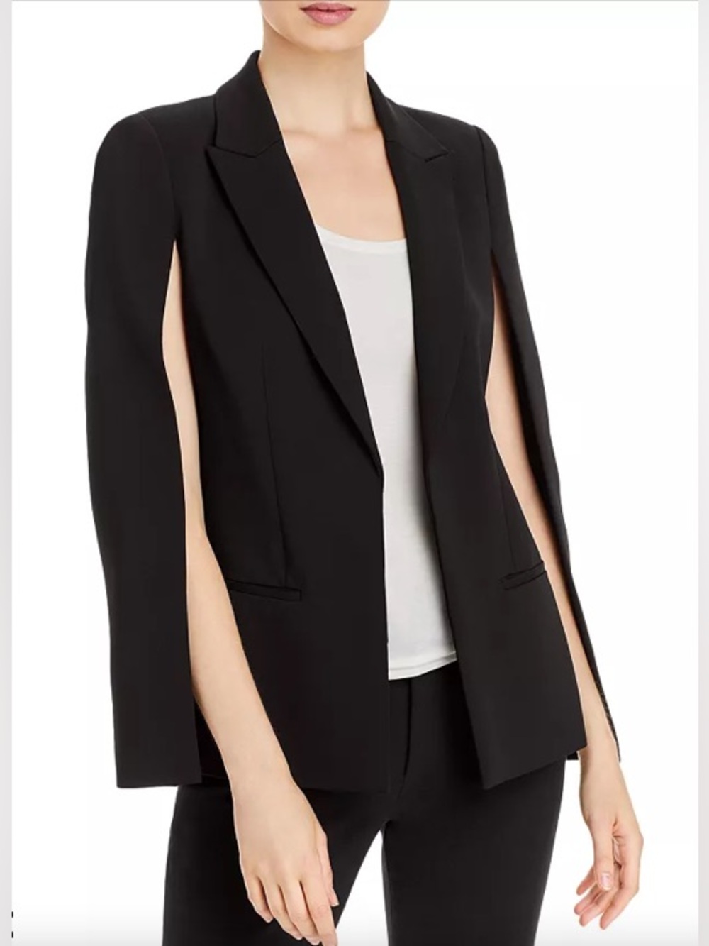 NWT Kobi Halperin $578 Adrian Cape Jacket Black S